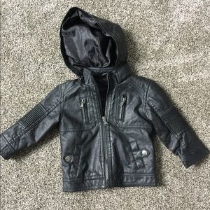 Black leather jacket